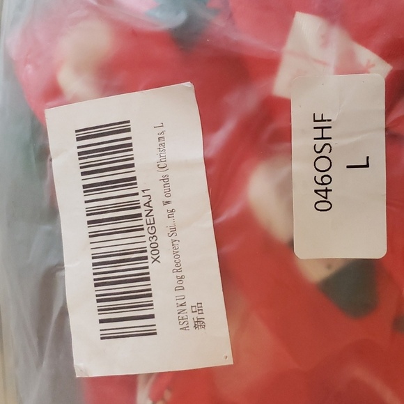 ASENKU Christmas Dog Onesie Pet Pajamas or Recovery Suit Size L - Picture 9 of 9